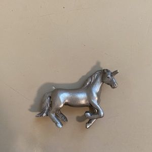 Vintage pewter unicorn